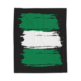 Nigerian Painted Flag Velveteen Plush Blanket