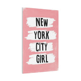 Pink NYC Girl Matte Canvas, Stretched