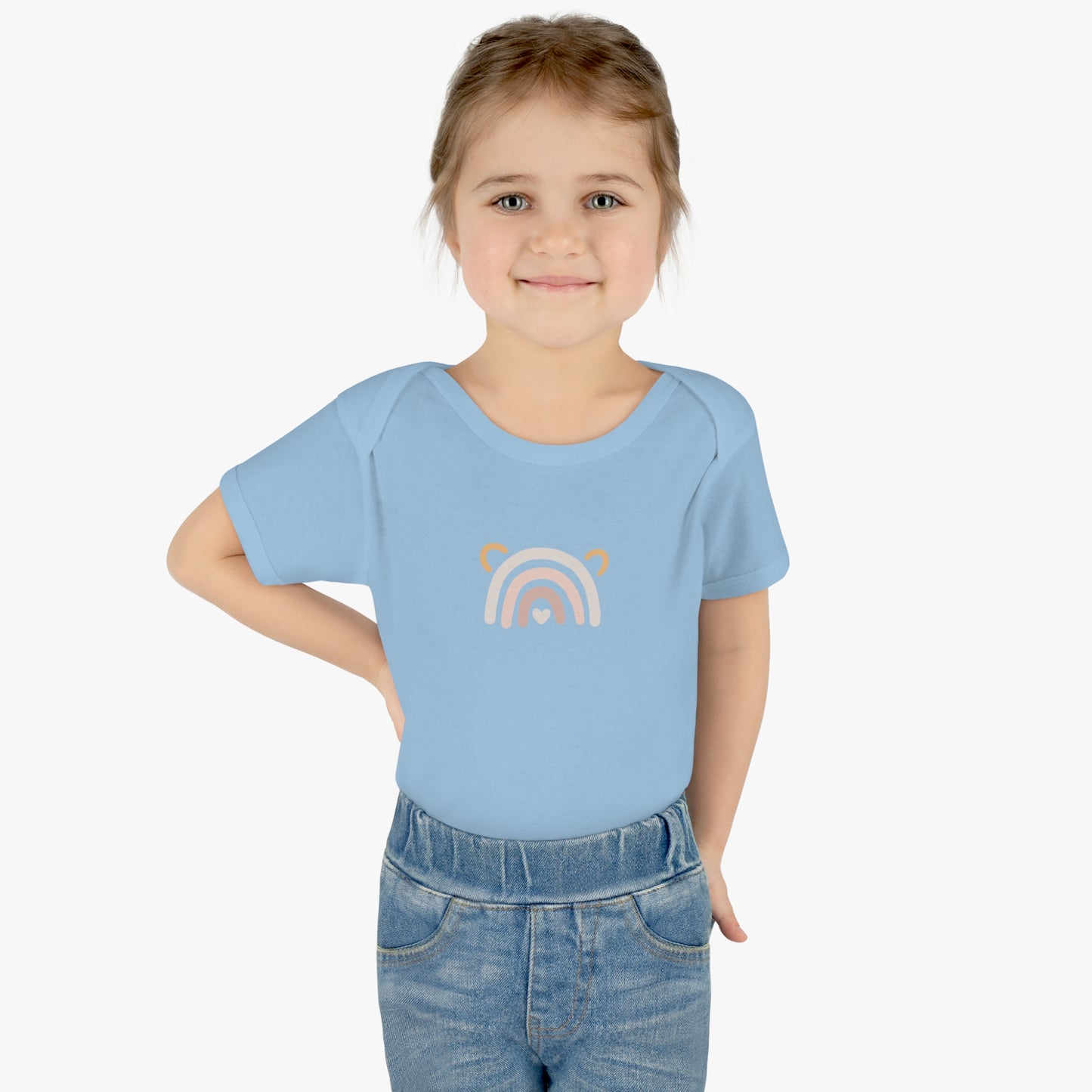 Rainbow Heart Baby Bodysuit