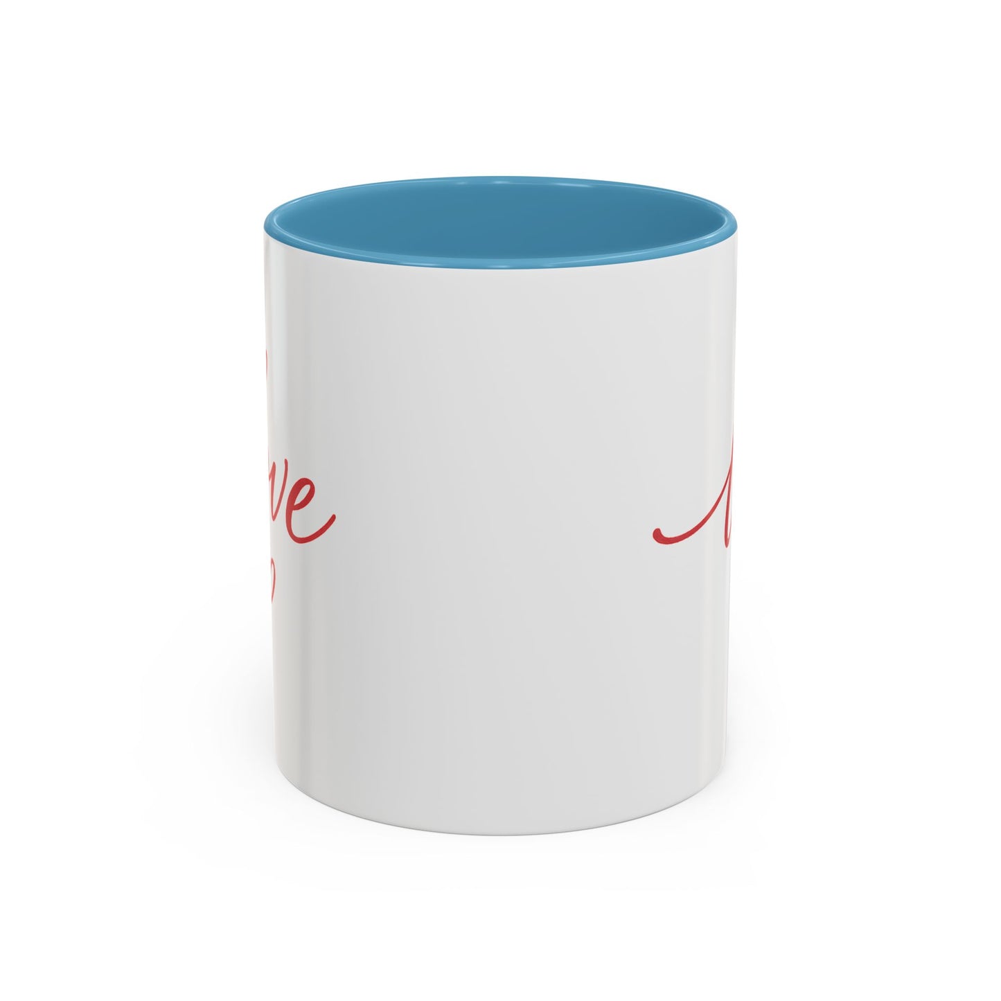 Love Script Accent Coffee Mug – Romantic Heart 11/15oz