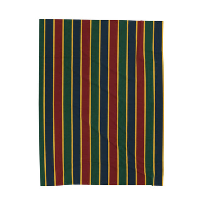 The Regent Collection Colorful Stripes Velveteen Plush Blanket