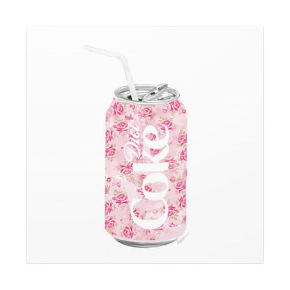 Rose Diet Coke Matte Canvas, Stretched