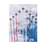 Red White and Blue Planes Matte Canvas, Stretched