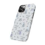 Blue Petals Slim iPhone Case