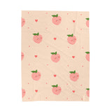 Sweet Peach Velveteen Plush Blanket