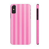 Pink Striped Slim iPhone Case