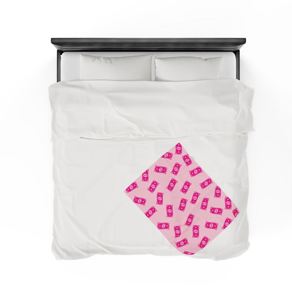 Pink Money Velveteen Plush Blanket