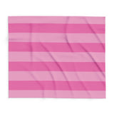 Pink Striped Arctic Fleece Blanket