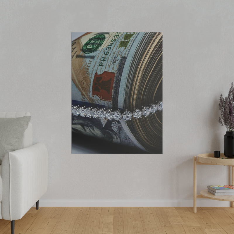 Money Band Matte Canvas, Stretched