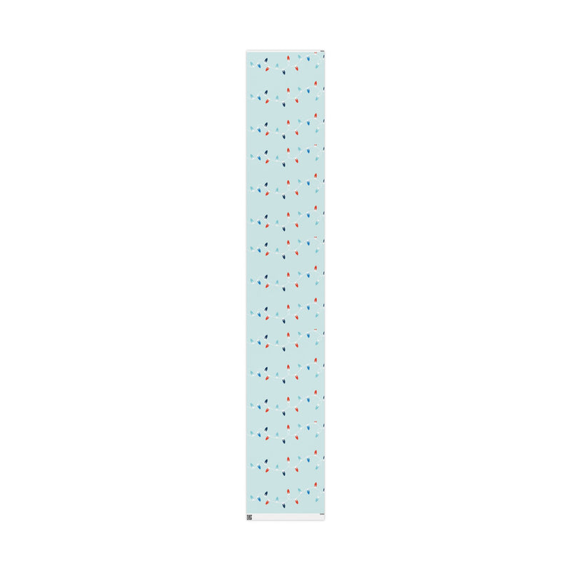 Christmas Light Blue Strings Wrapping Papers