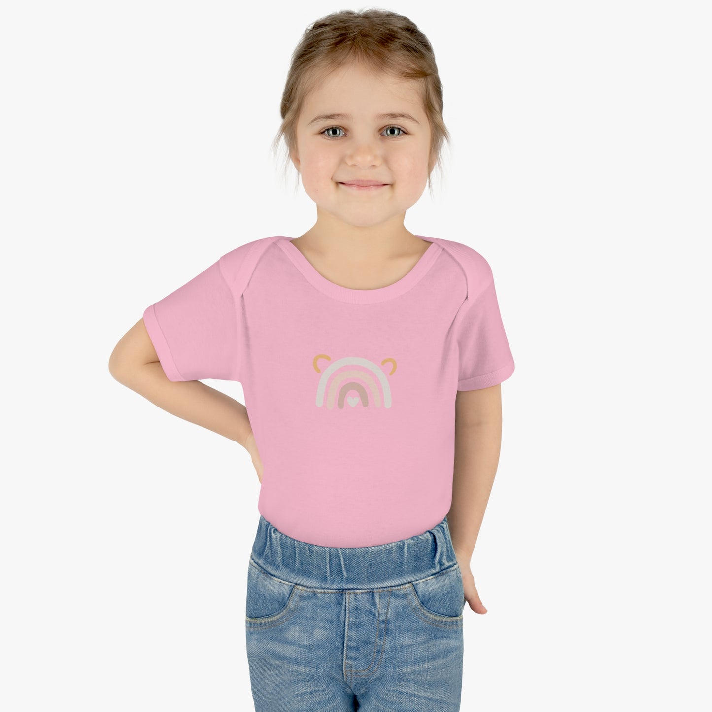 Rainbow Heart Baby Bodysuit