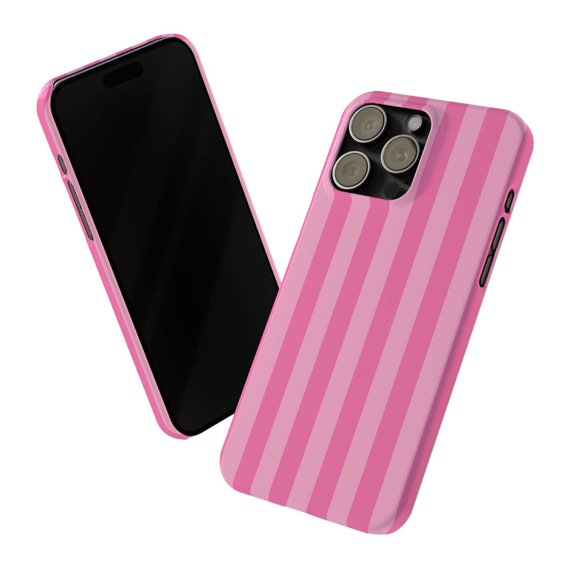 Pink Striped Slim iPhone Case