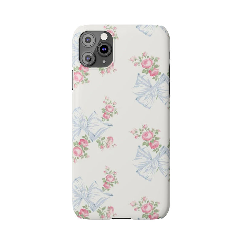 Rosa Beaux Blue Slim iPhone Case