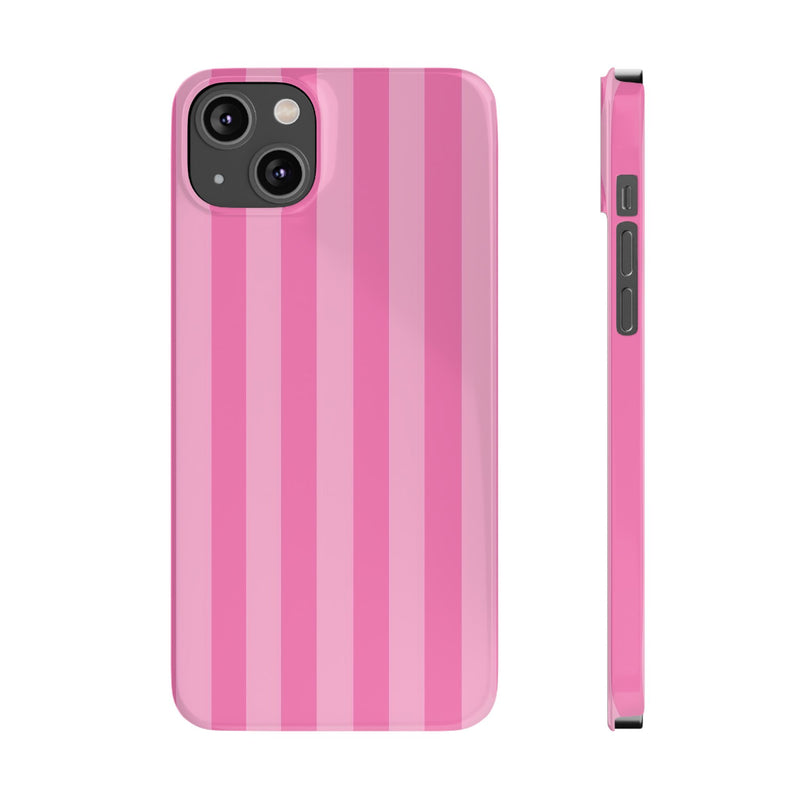 Pink Striped Slim iPhone Case