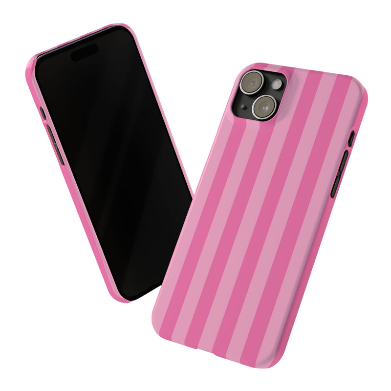 Pink Striped Slim iPhone Case