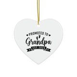 Promoted to Grandpa 2025 Ceramic Ornament, 4 Shapes