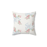 Rosa Beaux Blue Spun Polyester Square Pillow