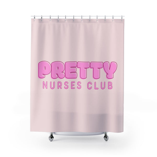 Pretty Nurses Club Pink Shower Curtain