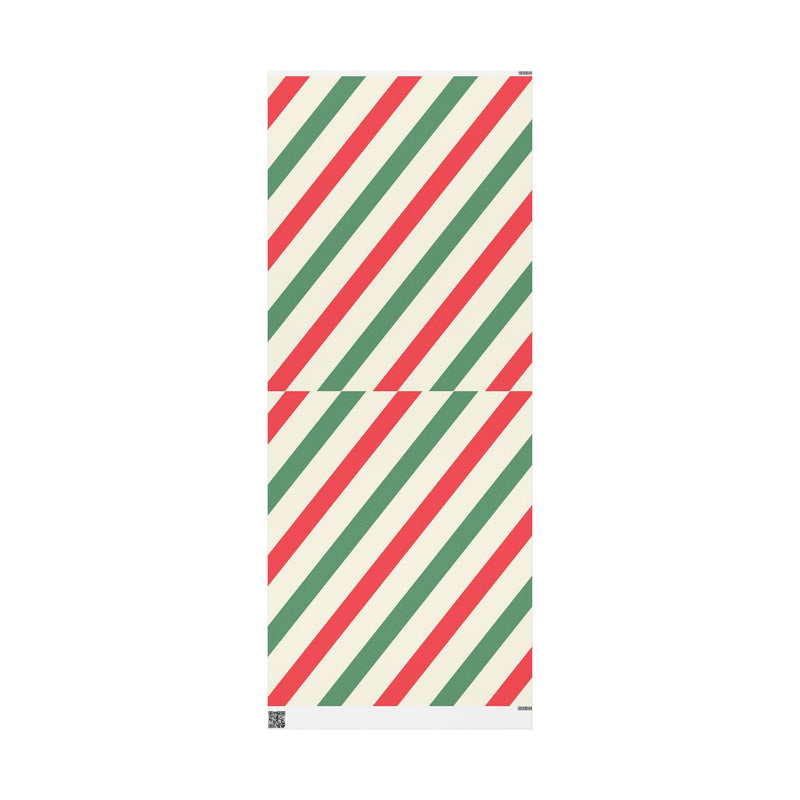 Red and Green Striped Wrapping Papers