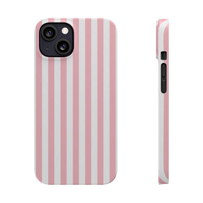 Pink Striped Summer Slim iPhone Case