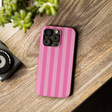 Pink Striped Slim iPhone Case