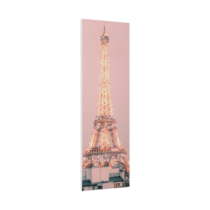 Sunset Paris Eiffel Tower Matte Canvas, Stretched