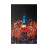 Fireworks in NYC Matte Canvas, Stretched