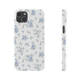 Blue Petals Slim iPhone Case