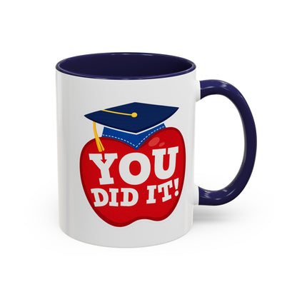 You Did It! Graduation Apple Accent Coffee Mug (11/15oz)