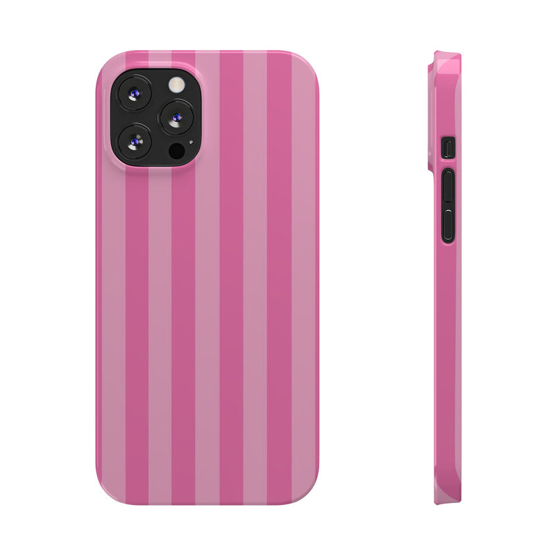 Pink Striped Slim iPhone Case