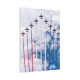 Red White and Blue Planes Matte Canvas, Stretched