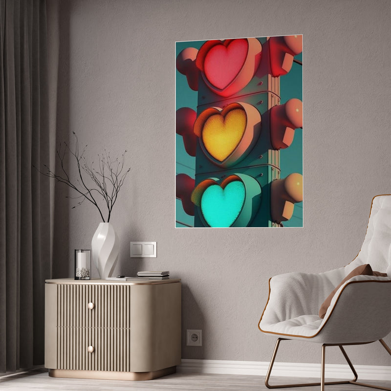 Heart Stop Light Gloss Poster