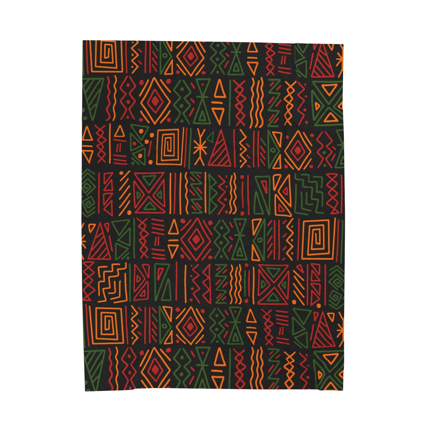 Kente Cloth Velveteen Plush Blanket