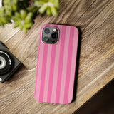 Pink Striped Slim iPhone Case