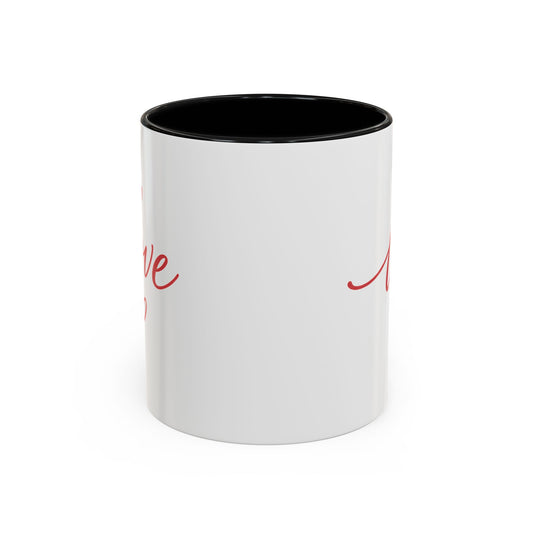Love Script Accent Coffee Mug – Romantic Heart 11/15oz