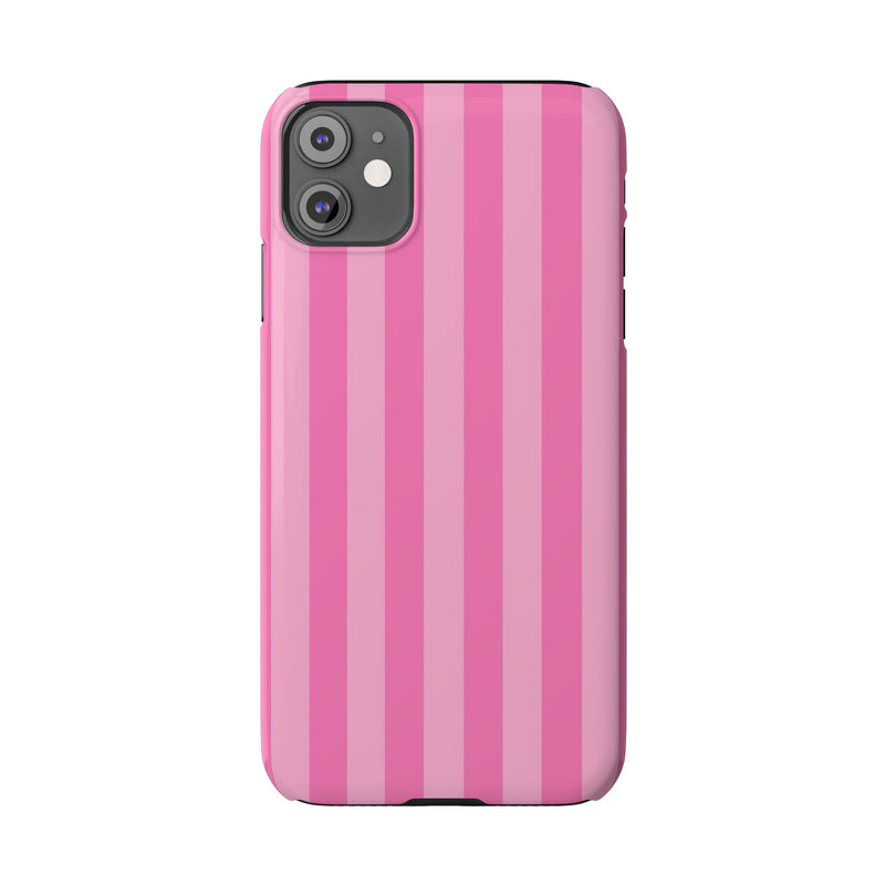 Pink Striped Slim iPhone Case