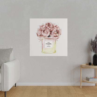 Luxury Fragrance Bouquet Matte Canvas, Stretched