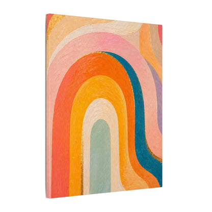 Retro Rainbow Arched Matte Canvas — Stretched Wall Art