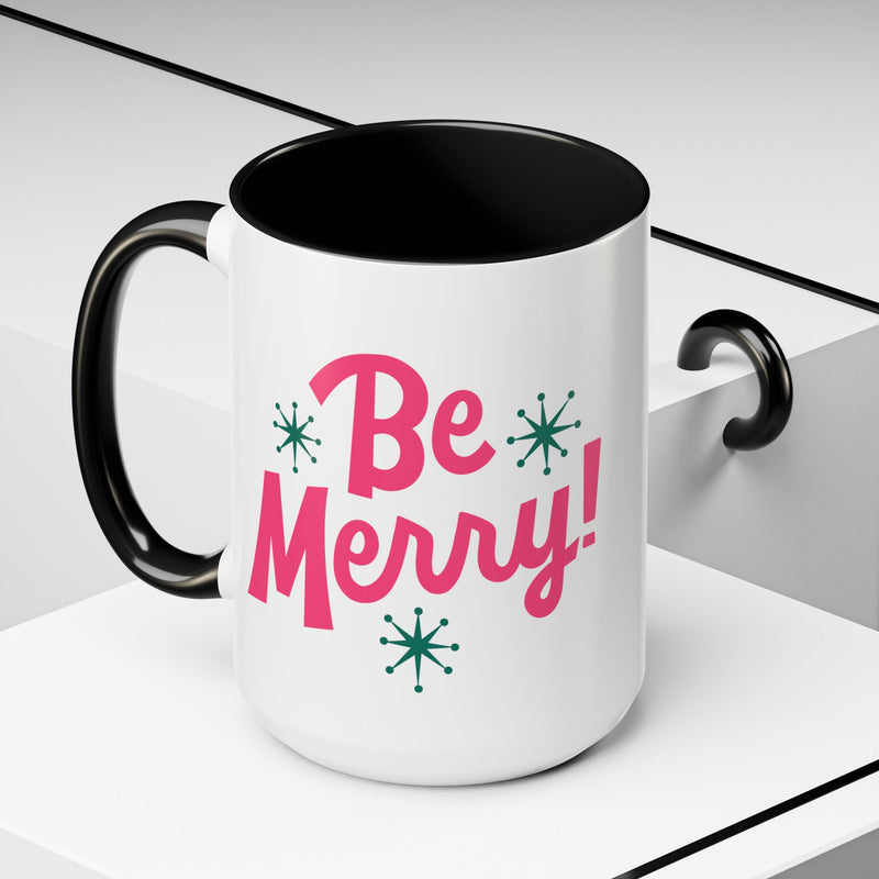 Be Merry Accent Coffee Mug (11, 15oz)