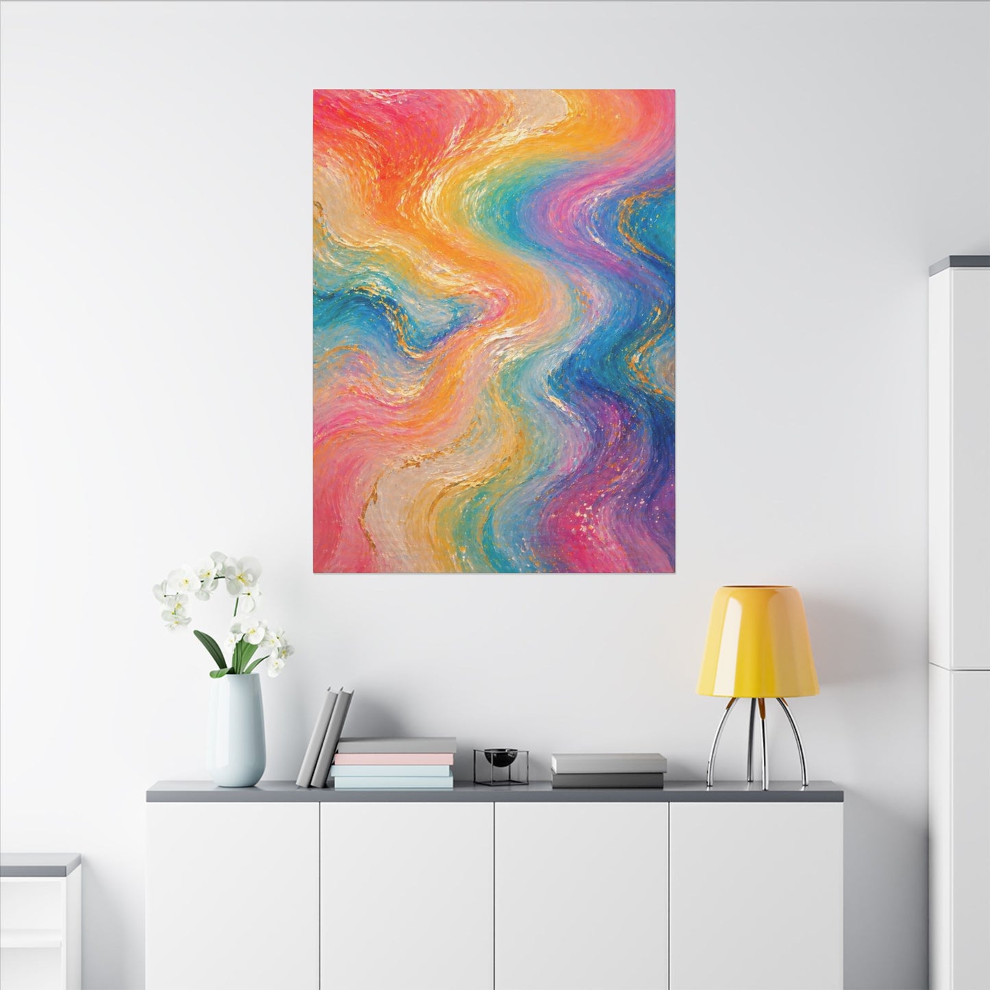Rainbow Wave — Matte Canvas Wall Art