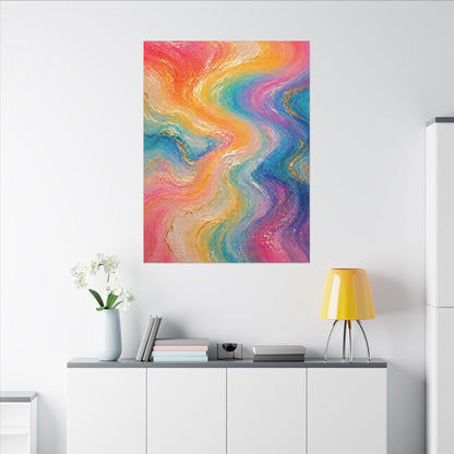 Rainbow Wave — Matte Canvas Wall Art