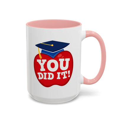 You Did It! Graduation Apple Accent Coffee Mug (11/15oz)