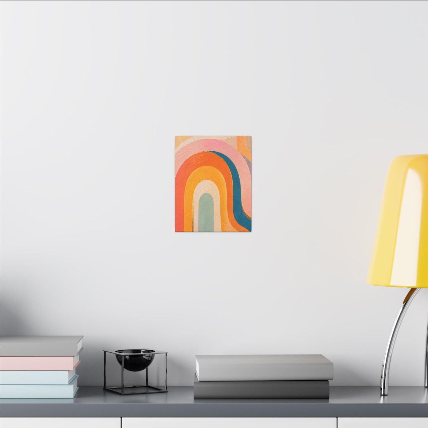 Retro Rainbow Arched Matte Canvas — Stretched Wall Art