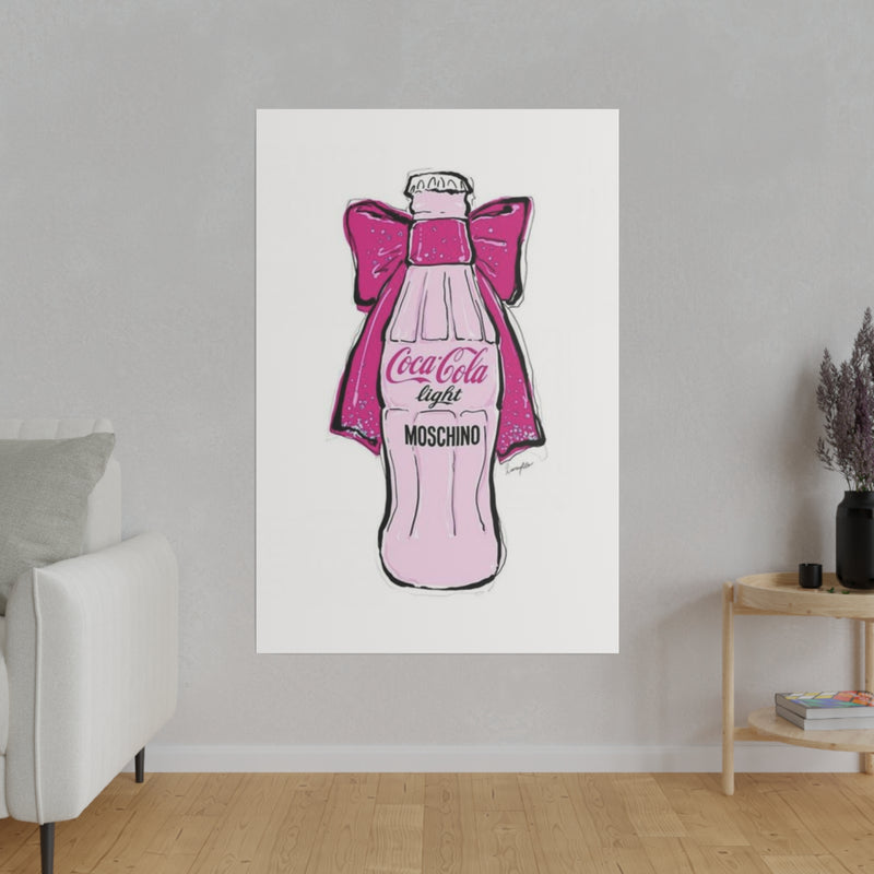 Pink Coke Coquette Matte Canvas, Stretched