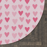 Lover Girl Heart Pattern Round Rug