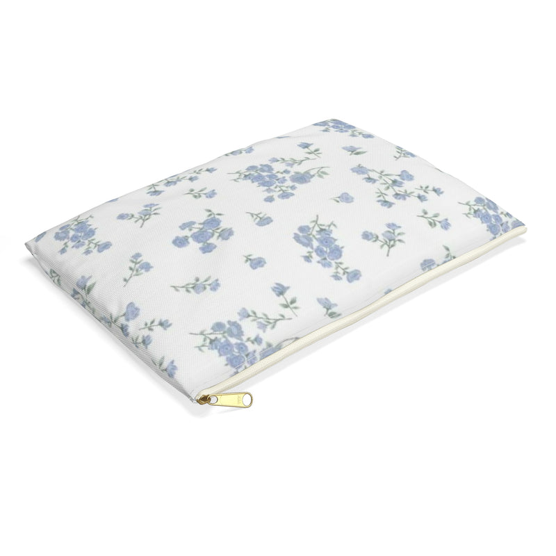 Blue Petals Accessory Pouch