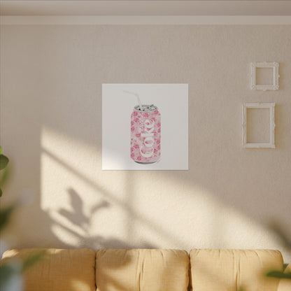 Rose Diet Coke Matte Canvas, Stretched