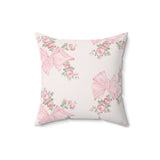 Rosa Beaux Pink Spun Polyester Square Pillow