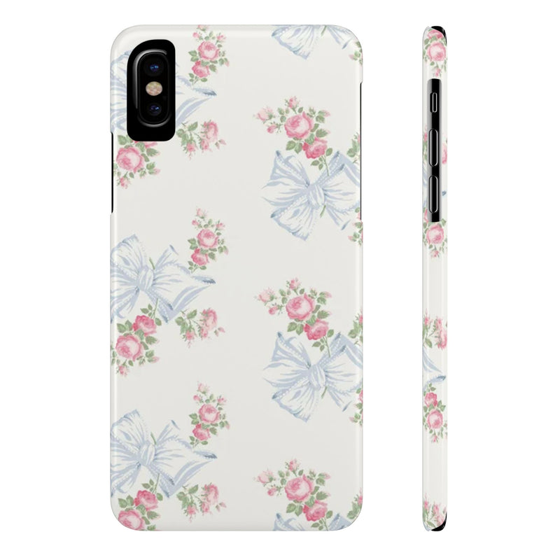 Rosa Beaux Blue Slim iPhone Case