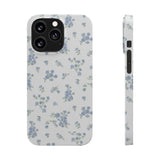 Blue Petals Slim iPhone Case